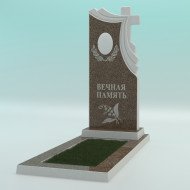 Памятник из высокопрочного бетона №2 с надписью 1000-430-50