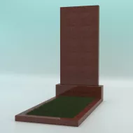 Памятник из гранита прямой красный 1000-500-70