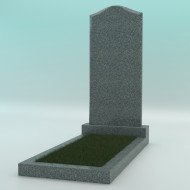 Памятник из гранита фигурный тёмно-серый G-654 JD-2 1000-450-70